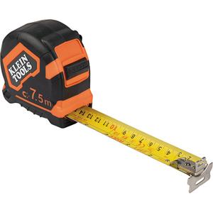 Magnetic Double-Hook Tape Measure - 7.5 m, 1/16"/1 mm, 4', Nylon