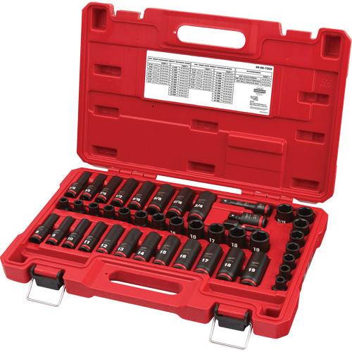Shockwave™ Impact Duty™ SAE & Metric 6 Point Socket Set - 3/8", Impact, Deep, 43