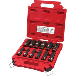 Shockwave™ Impact Duty™ SAE 6 Point Socket Set - 1/2", Impact, Deep, 12