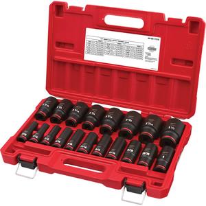 Shockwave™ Impact Duty™ SAE 6 Point Socket Set - 1/2", Impact, Deep, 19
