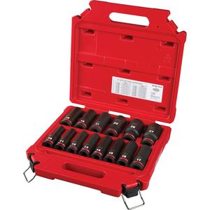 Shockwave™ Impact Duty™ Metric 6 Point Socket Set - 1/2", Impact, Deep, 14