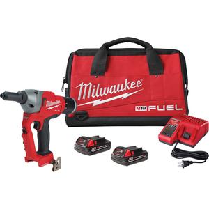 M18 Fuel™ 1/4" Blind Rivet Tool with One-Key™ Kit - 1/4", 3/16", 7/32", 9/32", 1.18", Aluminum, Steel, Stainless Steel, 4500 lbs.