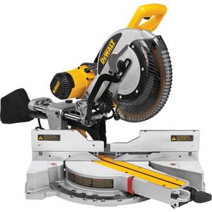 Double-Bevel Sliding Compound Mitre Saw - 12", 3800, 15 A, 120 V, 50° left/60° Right, 48° Left/48° Right, 5/8" or 1", 24.75", 17", 56 lbs.