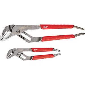 6" & 10" Comfort Grip Straight Jaw Pliers Set - 2