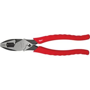 Comfort Grip High Leverage Lineman's Pliers with Crimper - 9", 0.78", 1.6"