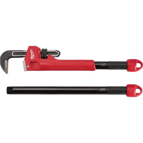 Cheater Adaptable Pipe Wrench - Steel, 10"/18"/24", 2-1/2", Ergonomic, Powder Coated, Limited Lifetime - Image 2