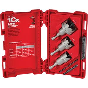 One-Piece Carbide Hole Cutter Set - 4, 8, Carbide