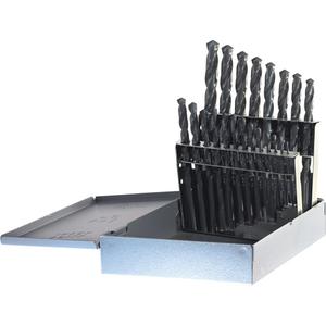 Drillco® Jobber Length Drill Bit Set - 21, High Speed Steel, Black Oxide