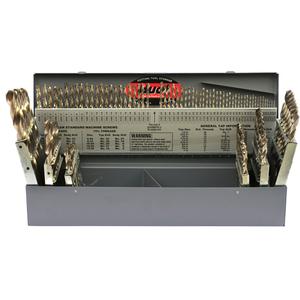 Drillco® USA Jobber Length Drill Bit Set - 115, 29, 60, High Speed Steel, Bright