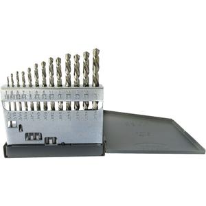 Drillco® USA Left-Hand Jobber Length Drill Bit Set - 13, 15, 21, 29, High Speed Steel, Bright