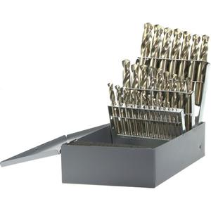 Drillco® USA Heavy-Duty Stubby Screw Machine Length Drill Bit Set - 29, Cobalt, Bronze