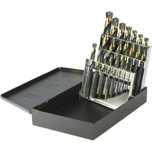 Drillco® Nitro Heavy-Duty Mechanics Length Drill Bit Set - 15, High Speed Steel, Black & Gold