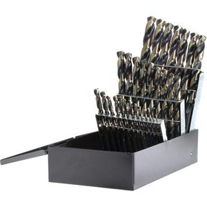 Drillco® Jobber Length Drill Bit Set - 29, High Speed Steel, Black & Gold