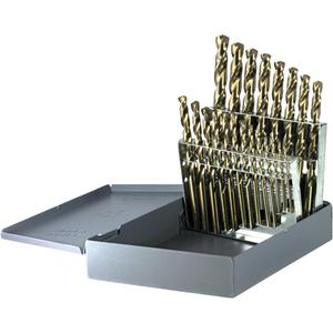 Drillco® Heavy-Duty Jobber Length Drill Bit Set - 21, Cobalt, Bronze