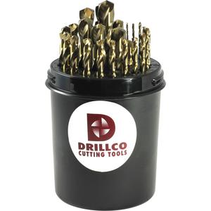 Drillco® Imperial Drill Pal Jobber Length Drill Bit Set - 29, Cobalt, Bronze