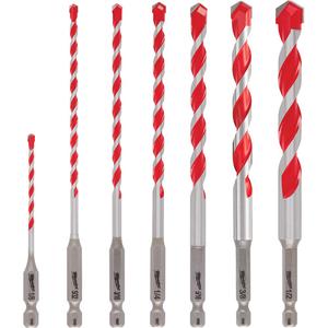 Large Shockwave™ Hammer Drill Bit Kit - 7, Carbide