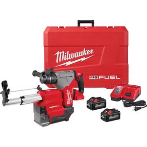 M18 Fuel™ SDS Plus Rotary Hammer with Hammervac™ Dust Extractor Kit - 18 V, 1-1/8" - 3", Lithium-Ion, 800, 1-1/8", 3", 13.5"
