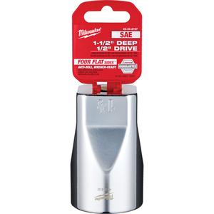 SAE Socket with Four Flat™ Sides - 1/2", 1-1/2", 3/8", 7/16", 1", 1-1/16", 1-1/8", 1-3/16", 1-1/4", 6, Hand/Standard, Deep, Chrome, Lifetime Guarantee