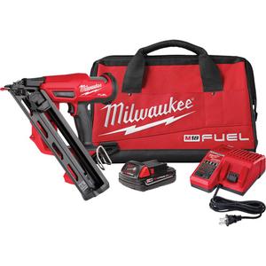 M18 Fuel™ 15 Gauge Finish Nailer Kit - 18 V, Lithium-Ion, 15 Gauge DA Nails, 34°, 1.25" - 2.5"