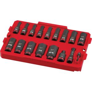 Shockwave Impact Duty™ Packout™ Socket Set - 3/8", Impact, Deep, 17, Lifetime Warranty