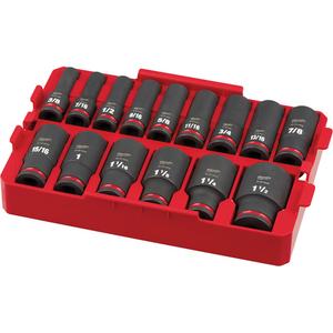Shockwave Impact Duty™ Packout™ SAE Socket Set - 1/2", Impact, Deep, 15, Lifetime Warranty