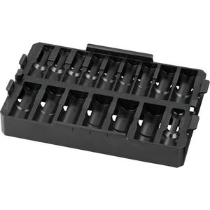 Packout™ Removable 16-Piece Organizer for Shockwave™ Impact Duty™ 1/2" Drive Sockets - Lifetime Warranty, Black