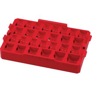 Packout™ Removable 27-Piece Organizer for Shockwave™ Impact Duty™ 1/2" Drive Sockets - Lifetime Warranty, Red