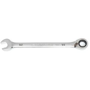 90-Tooth Reversible Ratcheting Wrench - 12, 7-4/5", 1/2", Chrome/Polished, Plain, Full Lifetime, 0°, 15°