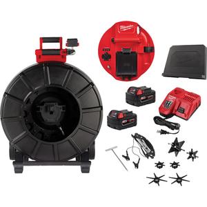 Stiff Pipeline Inspection System - 16" L x 23.5" W, 34 mm (1.33"), 5-Year Limited Warranty, Cordless, 18 V, 325'