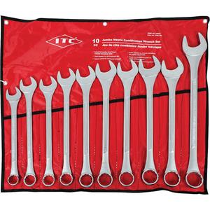 ICWJ-10M Jumbo Wrench Set - 10, 14, Metric, Combination, 33; 35; 36; 38; 41; 43; 44; 46; 48; 50 mm; Terylene roll pouch