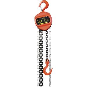 VCH Series Chain Hoist - 1100 lbs. (0.5 tons), 20', Heat-Treated Alloy Steel, ISO 9001-2000, ASME B30.16, 11-1/32", 6 mm, 80