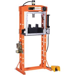 Super Heavy-Duty Shop Press - 20 Ton(s), 110-120 PSI, 7", 19-1/4", 10000 PSI