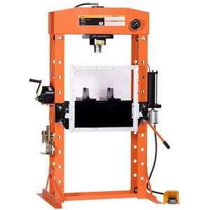 Super Heavy-Duty Shop Press - 50 Ton(s), 28-3/4", 110-120 PSI, 10-1/8", 9053 PSI