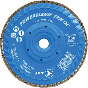 PowerBlend™ TRM QC Trimmable Flap Disc - Z60, 4-1/2", 5", 5/8"-11, Zirconia Alumina, 27