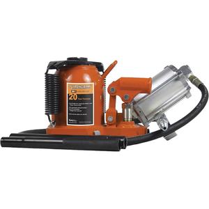 Air Assist Bottle Jacks - 20 Ton(s), Air Hydraulic, Super Duty, ASME PASE 2019 Safety Standard, 8.27", 5.72"