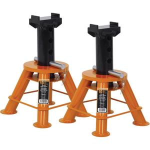 Low Profile Jack Stands - 10 Tons, 17-1/3", 11-1/8", Locking Pin, 4, 3 x 5, ASME PASE 2019, Heavy Duty