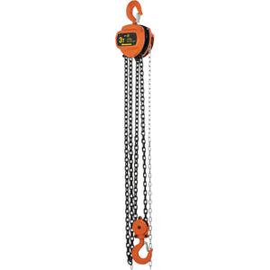 VHC Series Chain Hoists - 6600 lbs. (3 tons), 10', Alloy Steel, ASME B30.16 standards, ISO 9001-2000 certified factory, 88 lb, 20-15/32", 53'