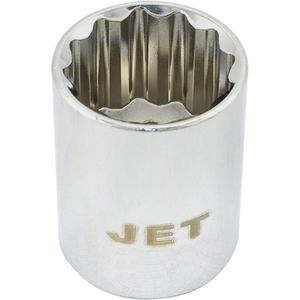 Chrome Socket - 1/2", 1", 12, Hand/Standard, Standard, ANSI, CDA39-GP-12b, GGG-W-641E, Chrome, Chrome Vanadium, Regular
