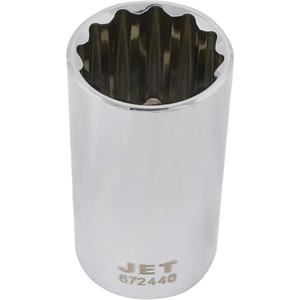 Chrome Socket - 1/2", 1-1/4", 12, Hand/Standard, Deep, ANSI, CDA39-GP-12b, GGG-W-641E, Chrome, Chrome Vanadium, Deep