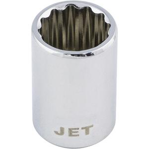 Chrome Socket - 1/2", 11 mm, 12, Hand/Standard, Standard, ANSI, CDA39-GP-12b, GGG-W-641E, Chrome, Chrome Vanadium, Regular