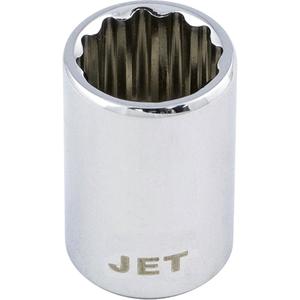 Chrome Socket - 1/2", 16 mm, 12, Hand/Standard, Standard, ANSI, CDA39-GP-12b, GGG-W-641E, Chrome, Chrome Vanadium, Regular