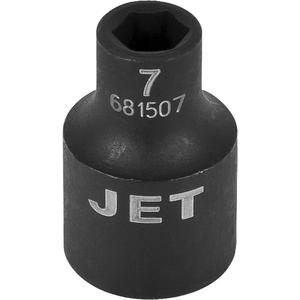 Socket - 7 mm, 6, Impact, Standard, ANSI, GGG-W-660A, Black Phosphate, Chrome Molybdenum, Regular