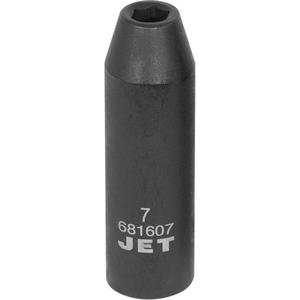 Socket - 3/8", 7 mm, 6, Impact, Deep, ANSI, GGG-W-660A, Black Phosphate, Chrome Molybdenum, Deep