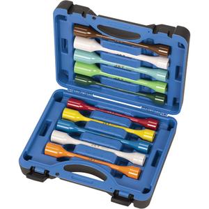 JTLS-1210S Torque Limiting Socket Sets - 1/2", 65 ft-lbs./80 ft-lbs./120 ft-lbs./140 ft-lbs./100 ft-lbs./45 ft-lbs./135 ft-lbs., Multiple, 10, Heavy Duty, Chrome Molybdenum, A, B, C, E, F, G, H, I, Q