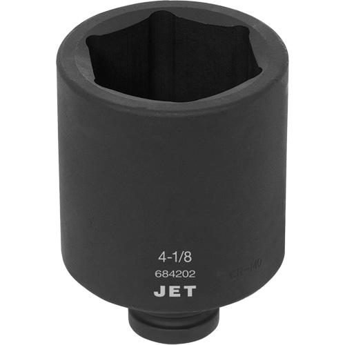 Socket - 1", 4-1/8", 6, Impact, Deep, ANSI, GGG-W-660A, Black Phosphate, Chrome Molybdenum, Deep