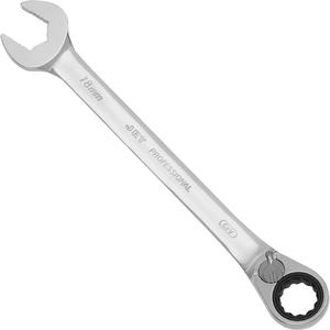 RCWS-18MR Reversible Ratcheting Wrench Sets - 18, Metric, Combination, 7 mm; 8 mm; 9 mm; 10 mm; 11 mm; 12 mm; 13 mm; 14 mm; 15 mm; 16 mm; 17 mm; 18 mm; 19 mm; 20 mm; 21 mm; 22 mm; 23 mm; 24 mm, Chrome Vanadium