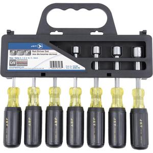 JKND-7M Nut Driver Set - 7, Non Magnetic, Metric, 6 mm; 7 mm; 8 mm; 9 mm; 10 mm; 11 mm; 12 mm; Plastic carrying case