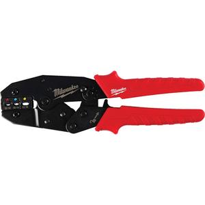 Ratcheting Insulated Terminals Crimper - 8-1/2", 22-18 AWG/16-14 AWG/12-10 AWG, Limited Lifetime