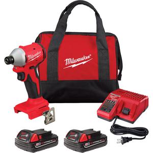 M18™ Compact Brushless 3-Speed Hex Impact Driver Kit - 18 V, 1/4", Lithium-Ion, 0-3600, 1700 in-lbs, 5 Years (Tool), 2 Years (Battery), 4.4", 2.6 lbs., 2.1"