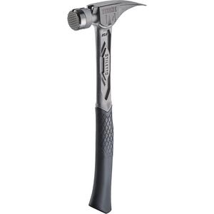 TIBONE™ Milled Titanium Framing Hammer - 14 oz., Checkered, Solid Steel, 15-1/4"